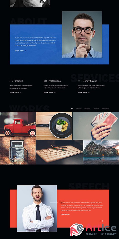 Creato PSD Web Template