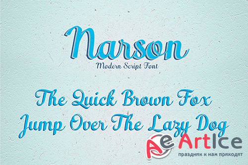 Narson Scirpt Font - Creativemarket 382514