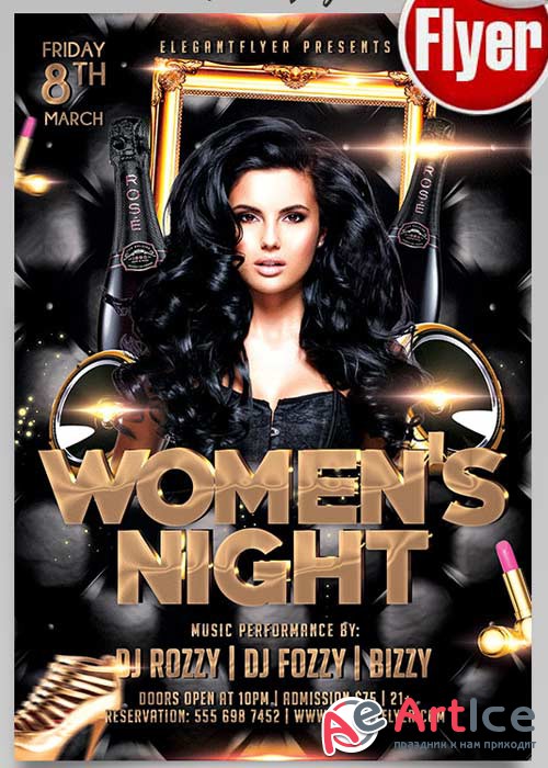 Womens Night Flyer PSD Template + Facebook Cover