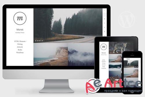 Monet - WordPress Portfolio Theme - Creativemarket 312560