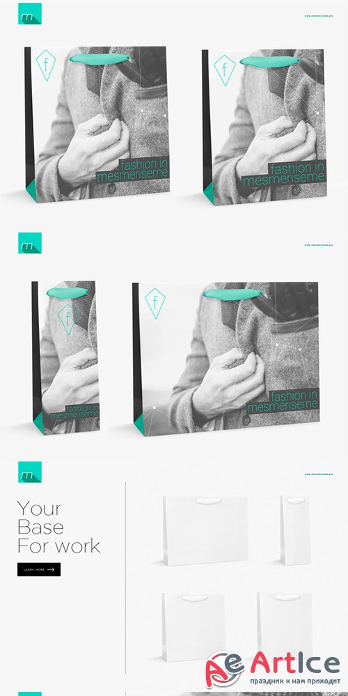 Paper Bag 3 Mock-up - Creativemarket 470816