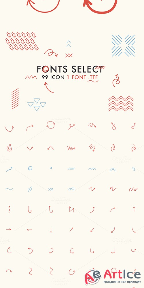 Font Select ICON - Massive update - Creativemarket 8609