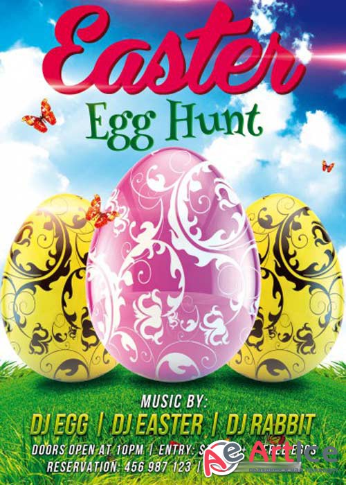 Easter V9 PSD Premium Flyer Template + Facebook cover