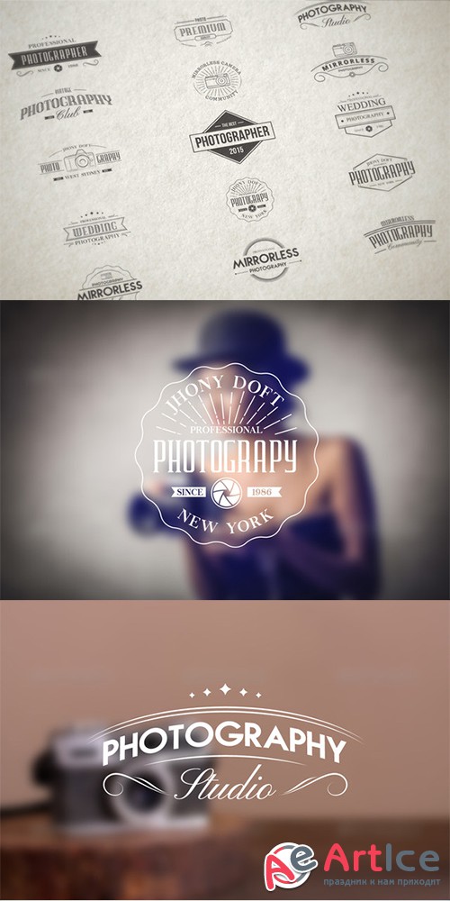 Vintage Badges for Photography - Creativemarket 147351