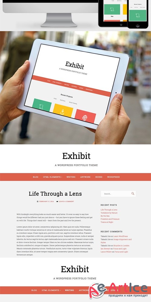 Exhibit v1.0 - WordPress Portfolio Theme - Creativemarket 348846