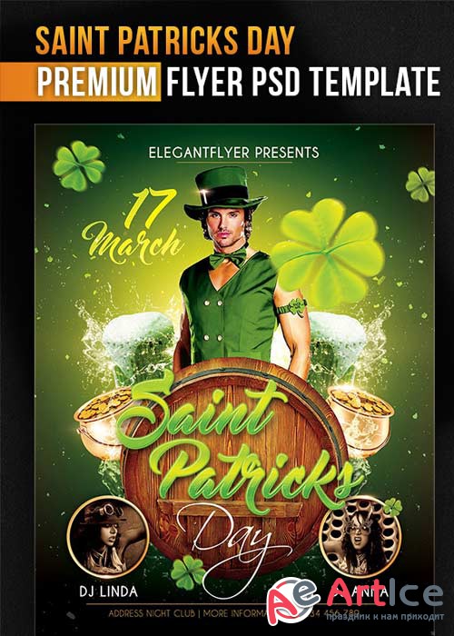 Saint Patricks Day Flyer V10 PSD Template