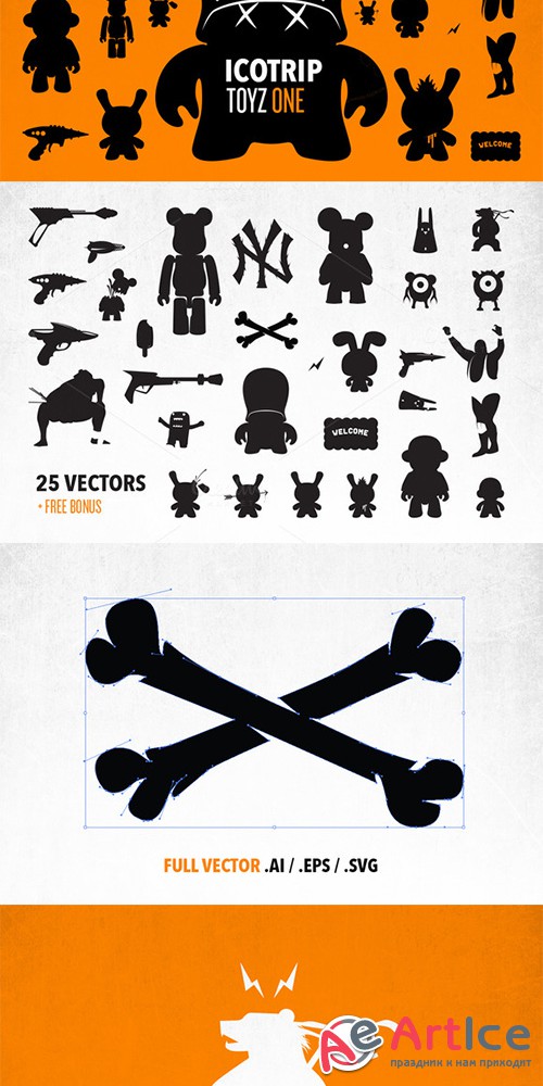 ICOTRIP - toyz icon bundle + bonus - Creativemarket 29923