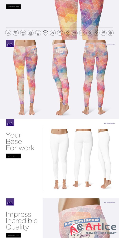 Leggings Mock-up - Creativemarket 445990