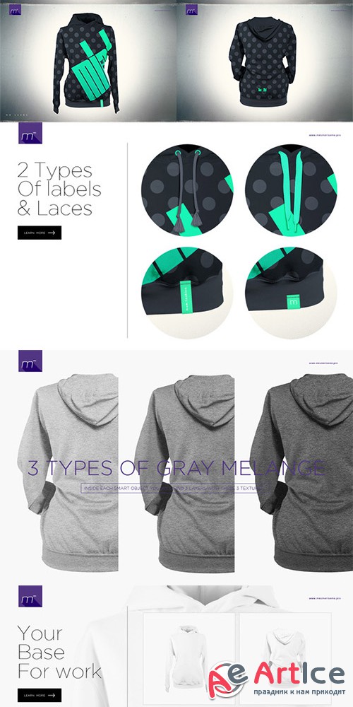 Women Hoodie Mock-up - Creativemarket 527751