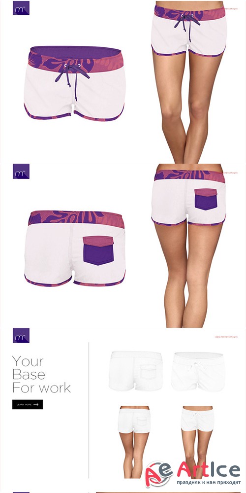 Women Shorts Mock-up - Creativemarket 445972