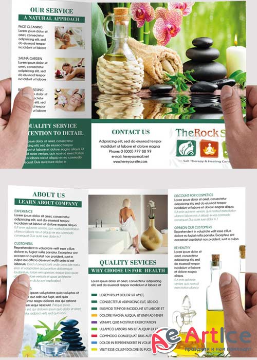 Spa PSD Tri-Fold PSD Brochure Template