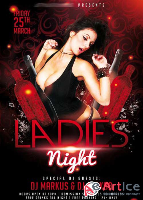 Ladies Night V6 PSD Template + Facebook Cover