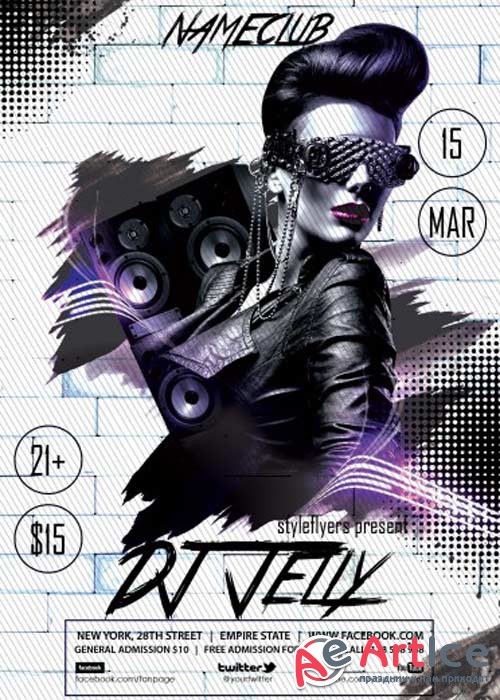 DJ Jelly PSD Flyer Template