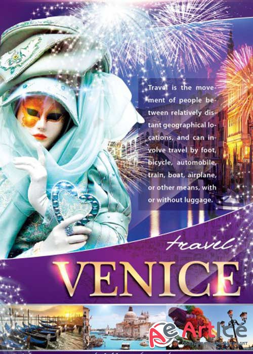 Venice Travel PSD Flyer Template + Facebook Cover