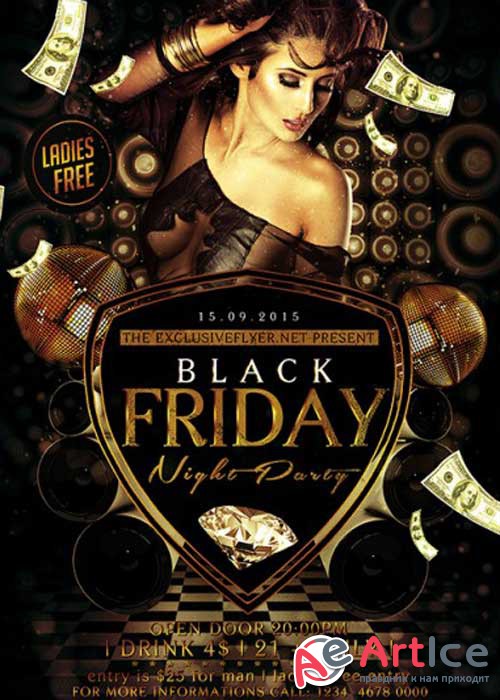 Black Friday V7 Premium Flyer Template + Facebook Cover