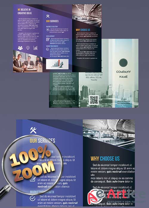 CompanyBiz PREMIUM Tri-Fold Brochure PSD Template