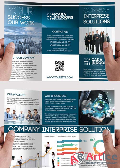 Corporate Premium Tri-Fold PSD Brochure Template