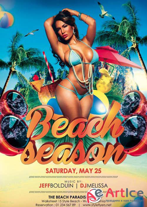 Beach Season V1 PSD Flyer Template