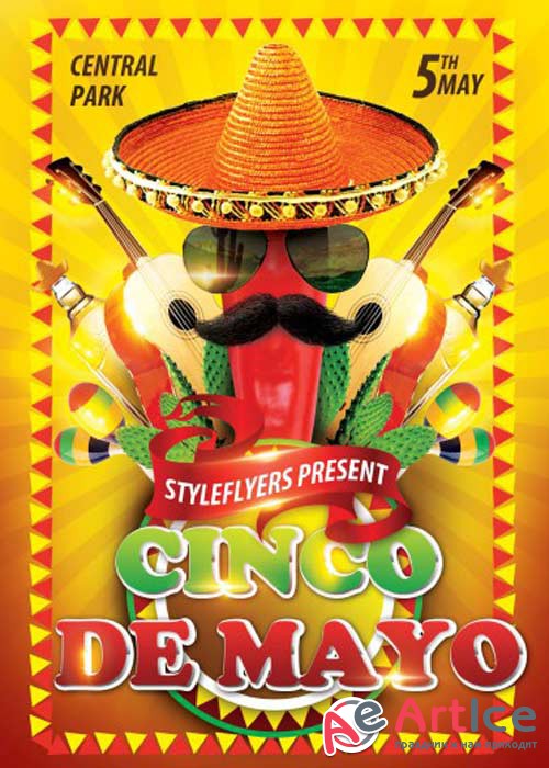 Cinco de Mayo V5 PSD Flyer Template