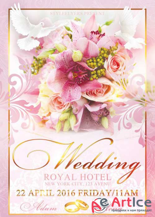 Wedding V7 PSD Flyer Template3