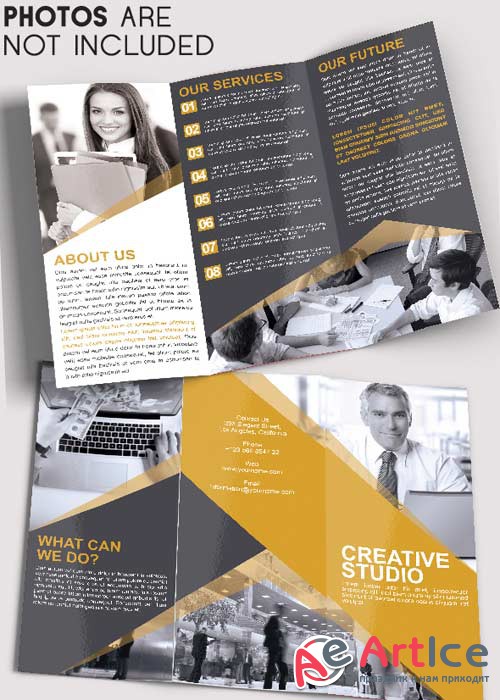 Creative Studio Tri-Fold Brochure PSD Template