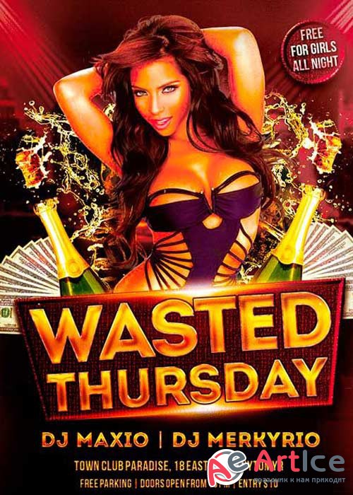 Wasted Thursdays V1 Flyer PSD Template