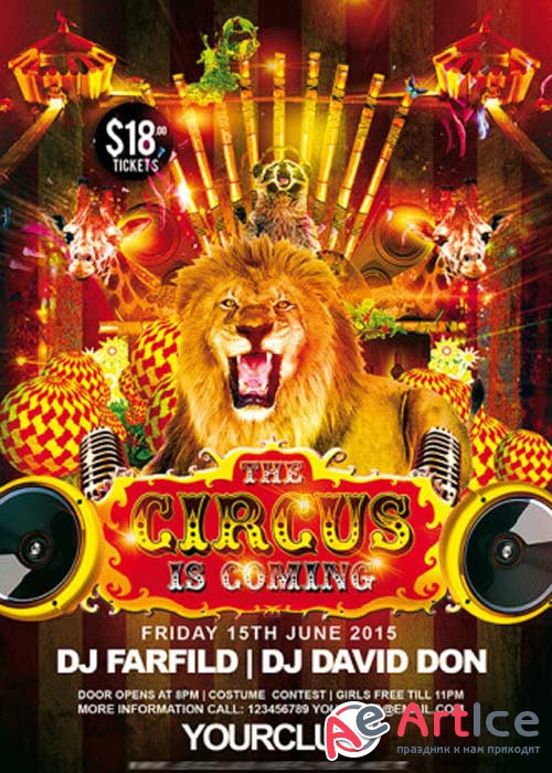 Circus V3 Flyer PSD Template