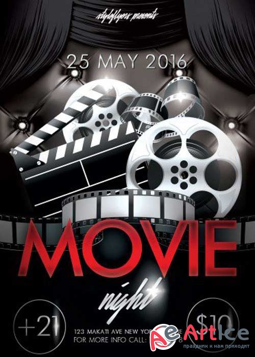 Movie Night V1 PSD Flyer Template