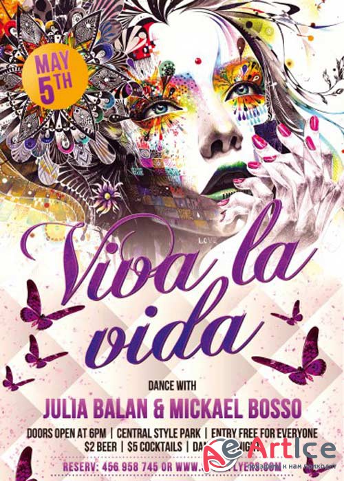 Viva la vida PSD Flyer Template