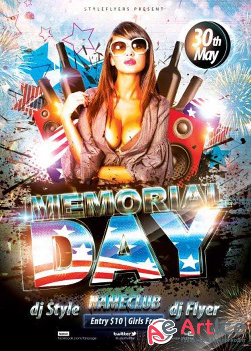 Memorial Day V1 PSD Flyer Template