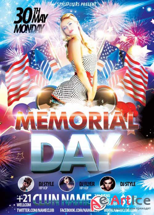 Memorial Day V4 PSD Flyer Template