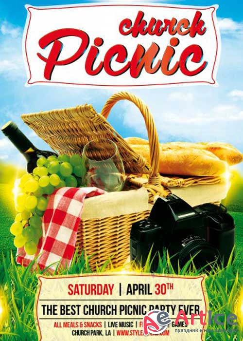 Church Picnic PSD Flyer Template