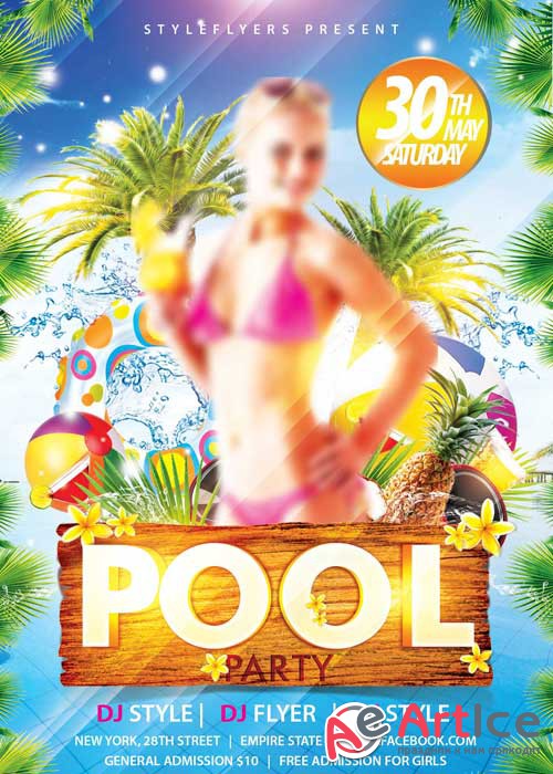 Pool Party V5 PSD Flyer Template