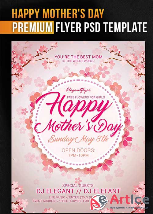 Mothers Day V8 PSD Flyer Template