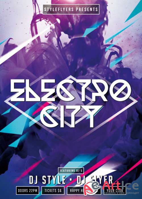 Electro City V3 PSD Flyer Template