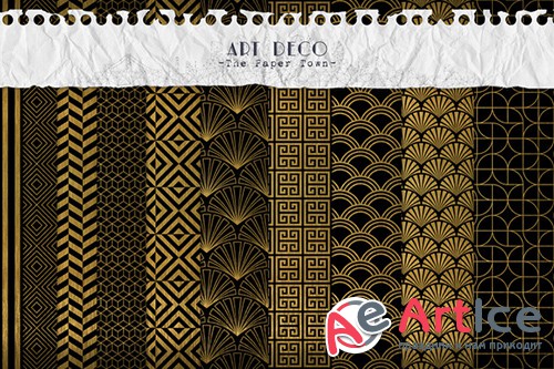 Art Deco Digital Backgrounds - Creativemarket 321531