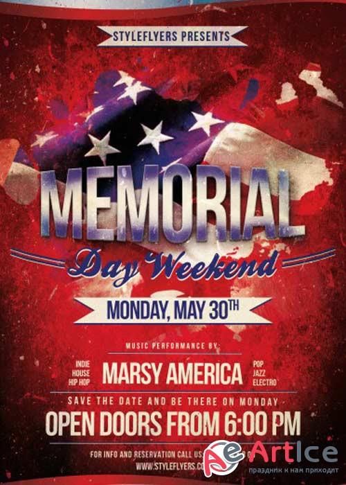 Memorial Day PSD V7 Flyer Template