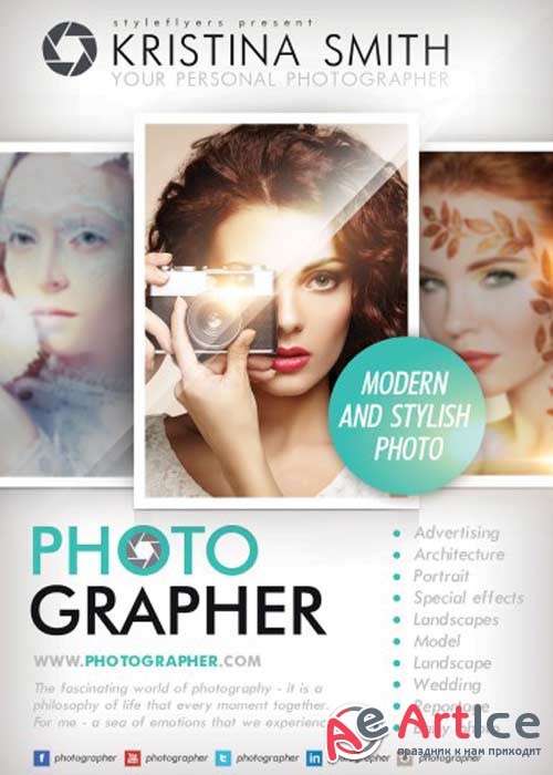 Photographer V4 PSD Flyer Template