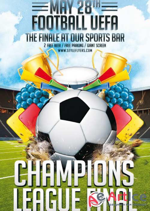 Champions League PSD Flyer Template