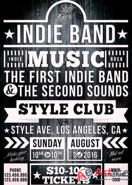 Indie Band V1 PSD Flyer Template