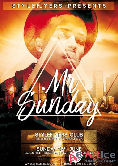 Mr Sunday PSD Flyer Template