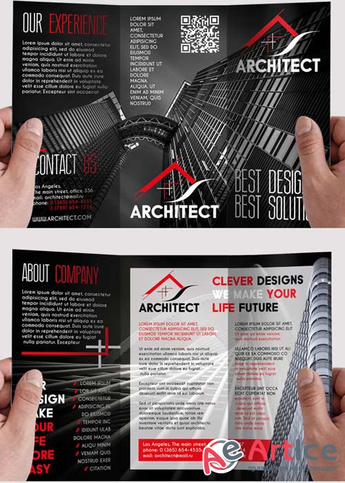 Architectural Design Premium Tri-Fold PSD Brochure Template