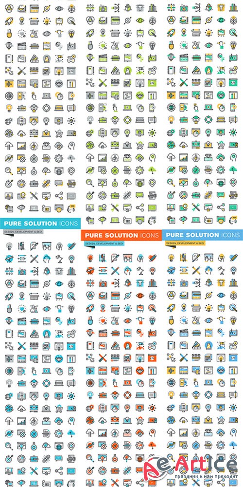 Set of Thin Line Design Icons - Creativemarket 522308