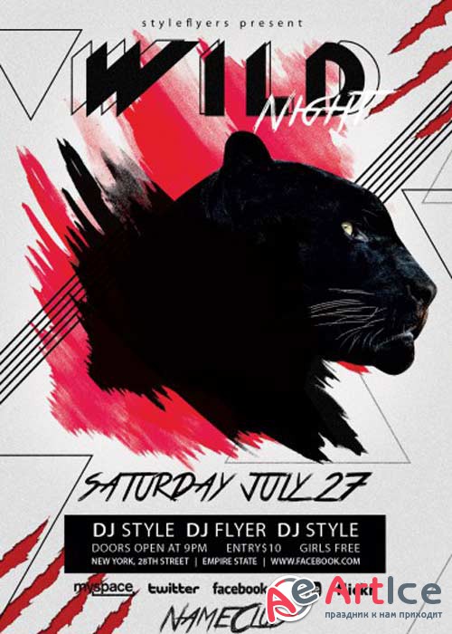 Wild night v1 PSD Flyer Template