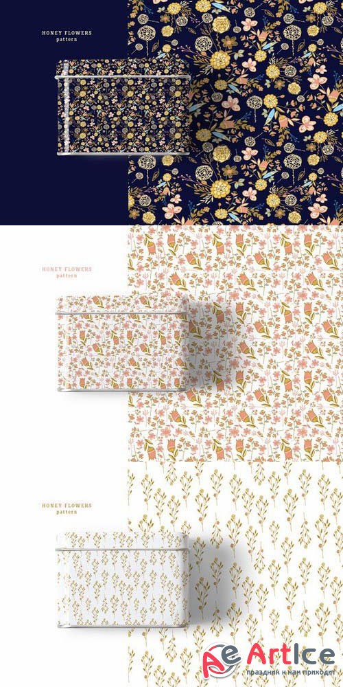 Honey Flowers - Creativemarket 663613