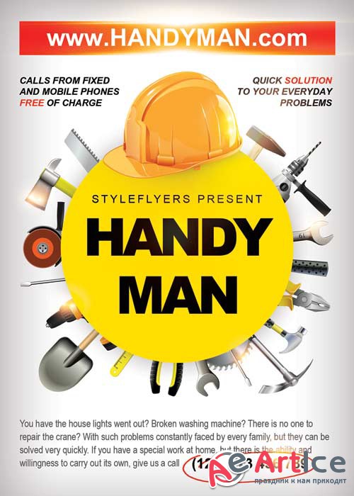 Handyman PSD Flyer Template