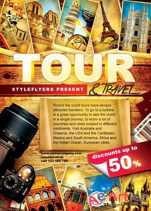 Tour & Travel PSD Flyer Template