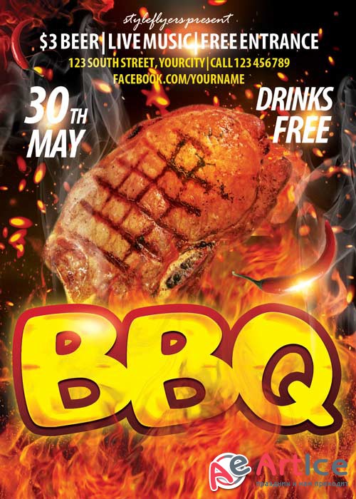 BBQ V3 PSD Flyer Template