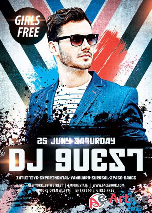 Dj Guest PSD Flyer Templat