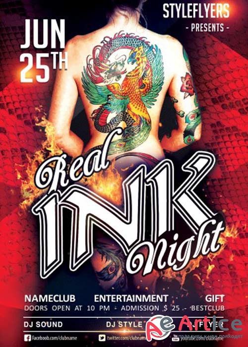 Real Ink V1 PSD Flyer Template